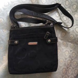 Black Fabric Cross Body Purse
